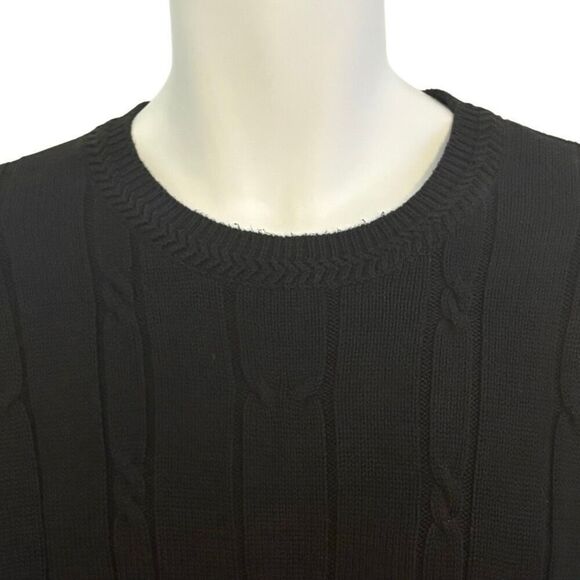 XXL Nautica Sweater Cable Knit Long Sleeve Navy Blue Pullover Crewneck #preppy E - Picture 3 of 7